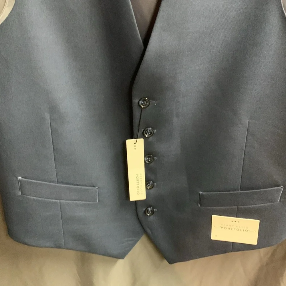 Perry Ellis‎ Portfolio Men's Blue 5-Button Suit Vest NWT